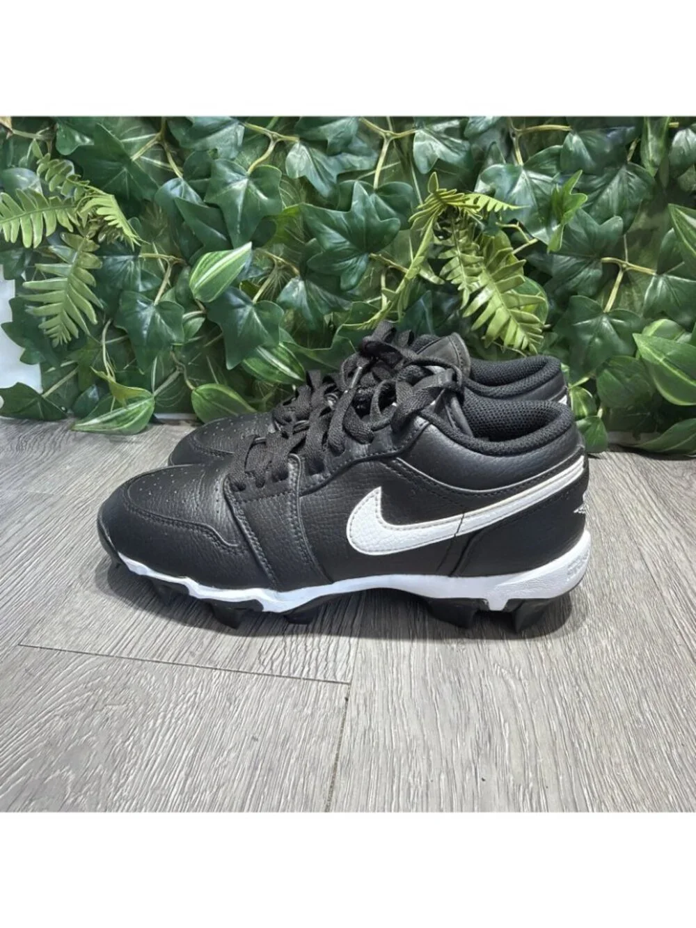 Jordan Air Jordan 1 MCS Shoes Boys Size 4.5Y Black Baseball Cleats HF6885-001